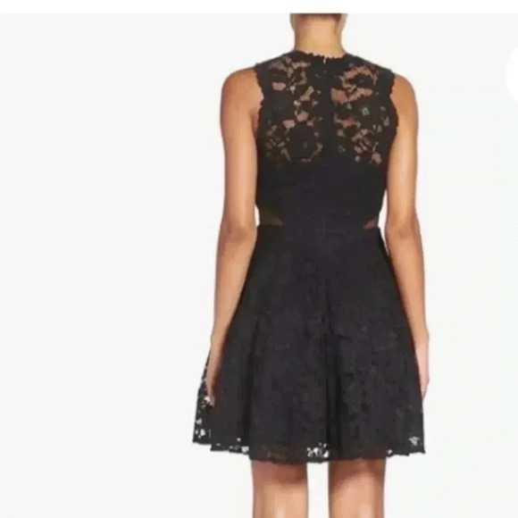 Xscape lace sleeveless mini dress navy black prom graduation wedding  formal - Picture 10 of 11